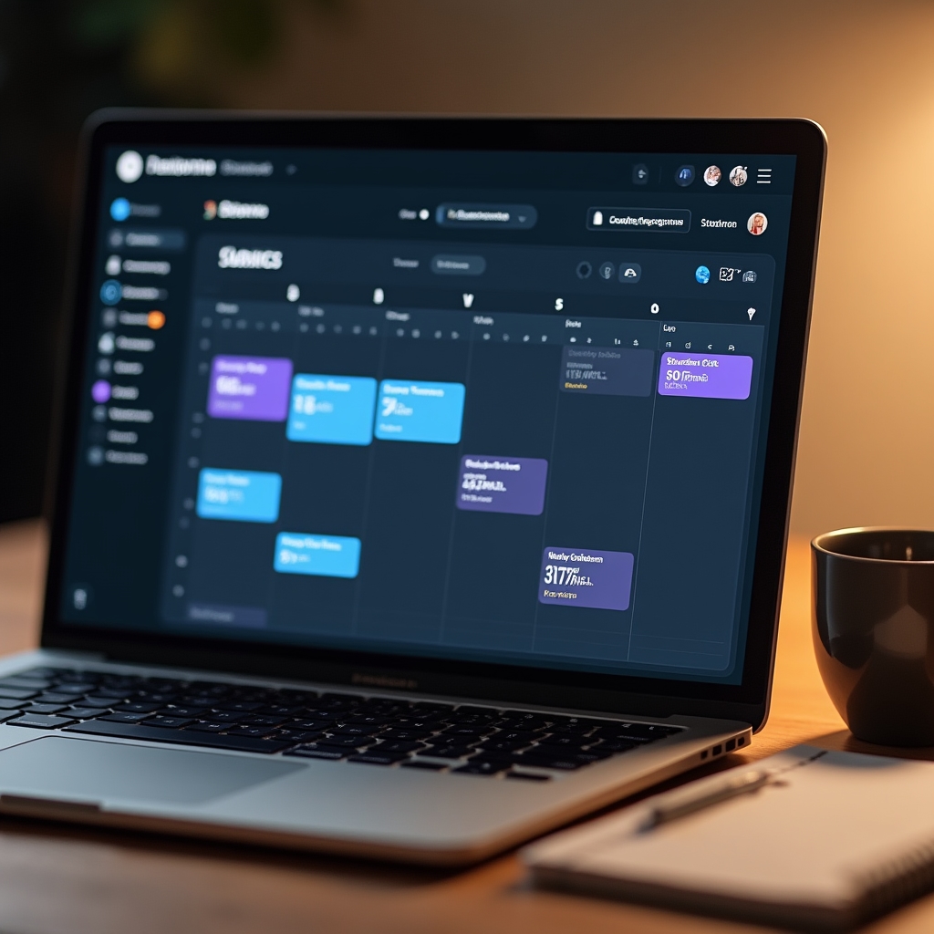Tutor software dashboard showing student schedules and progress metrics